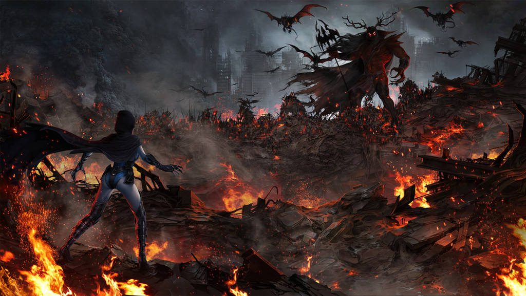 Injustice : Gods Among Us - Raven by Charlie-Bowater