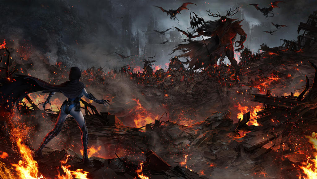 Injustice : Gods Among Us - Raven by Charlie-Bowater