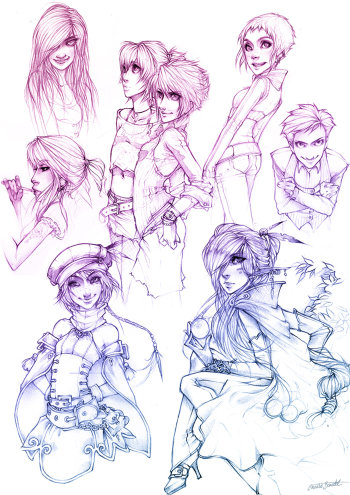 Sketches I by Charlie-Bowater
