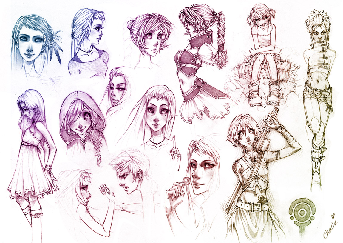 Sketches II by Charlie-Bowater