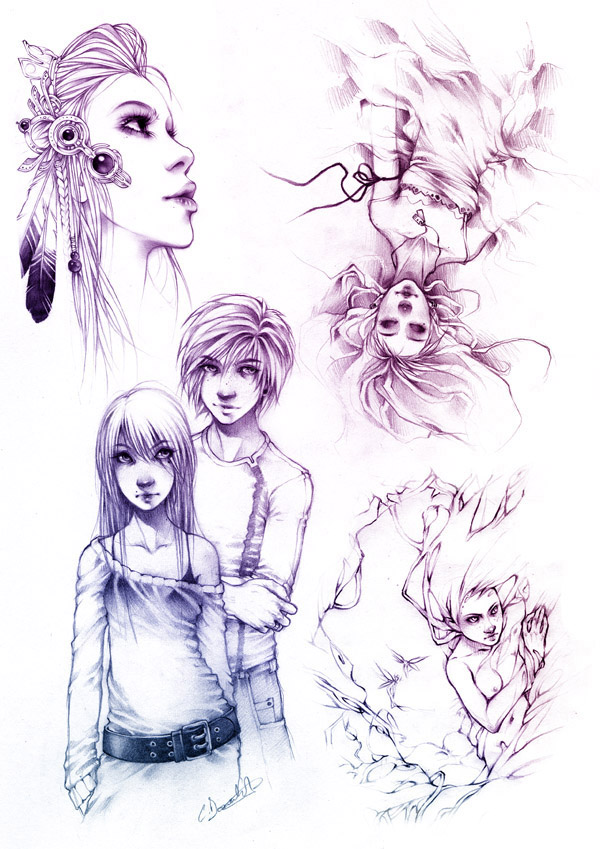 Sketches V by Charlie-Bowater