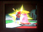 Mario Hits Peach With A Bat