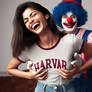 Clown Tickles Harvard Girl's Ribs