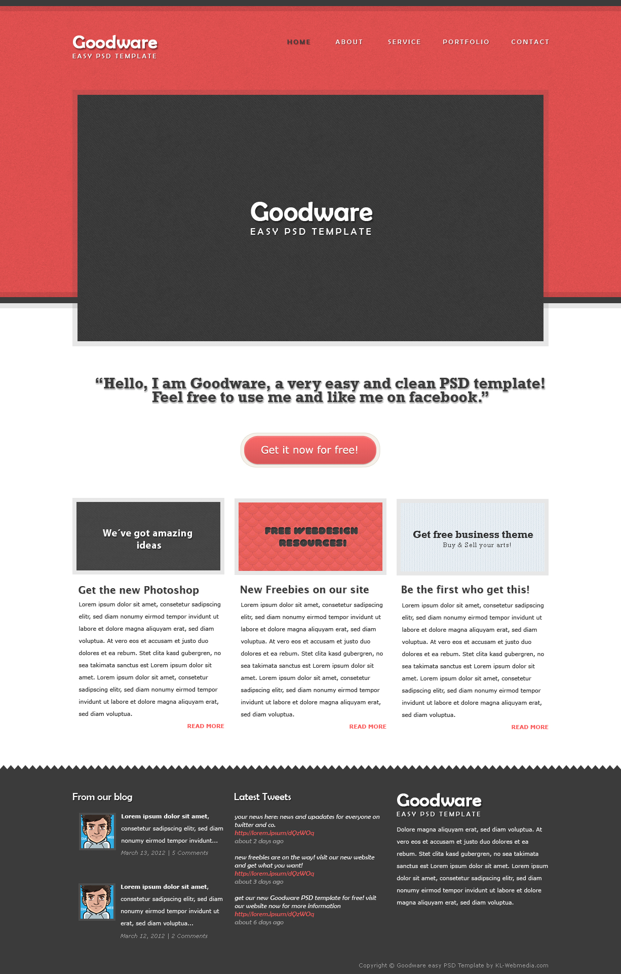 Goodware easy PSD template