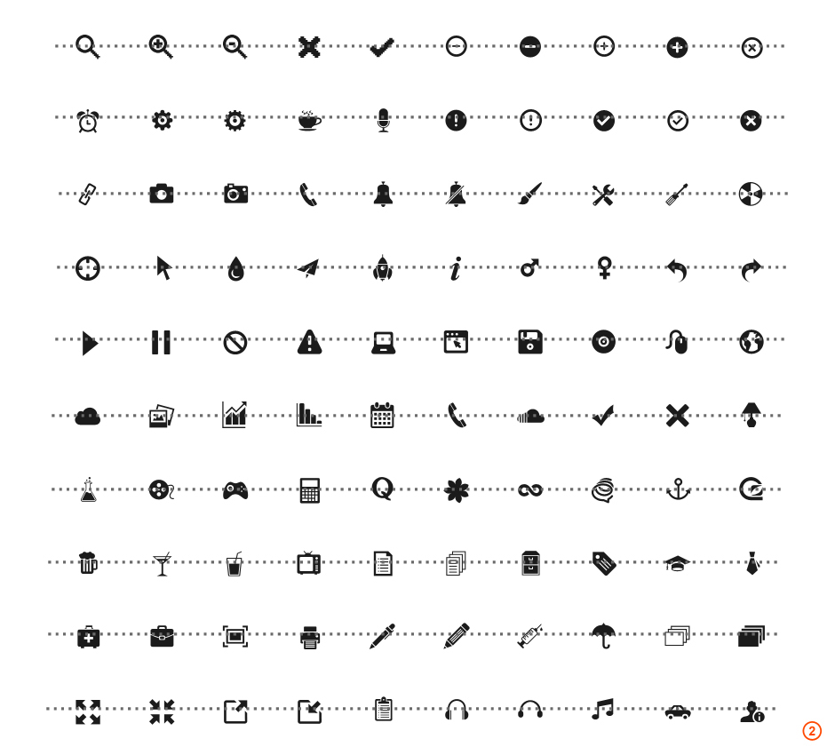 500 Ultimative Mono Icons Package (02)