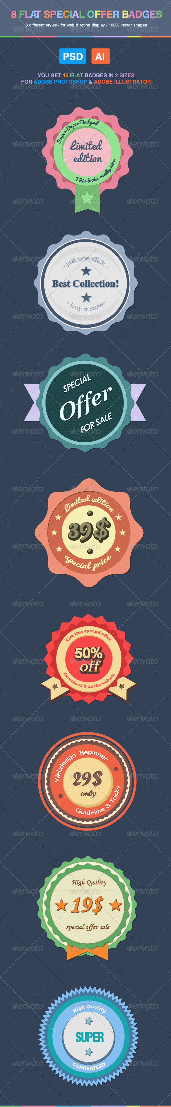 Flat Special Offer Badges