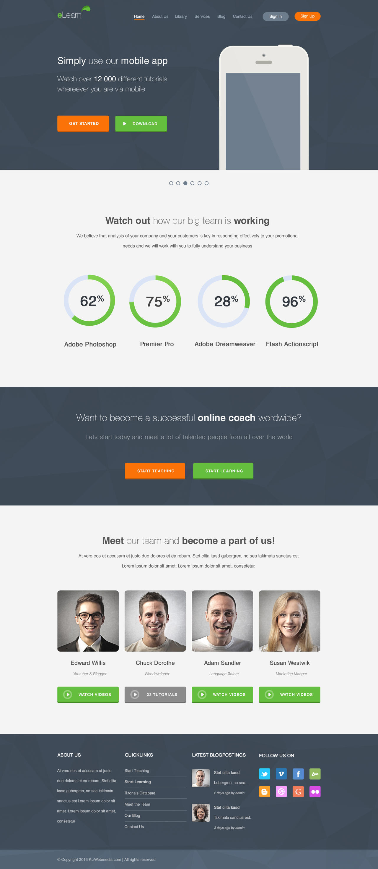 eLearn - Multi-Purpose PSD Template 03 by KL-Webmedia on DeviantArt