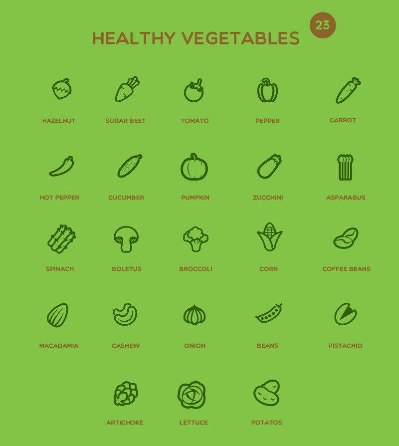 Healthy Vegetable Icons