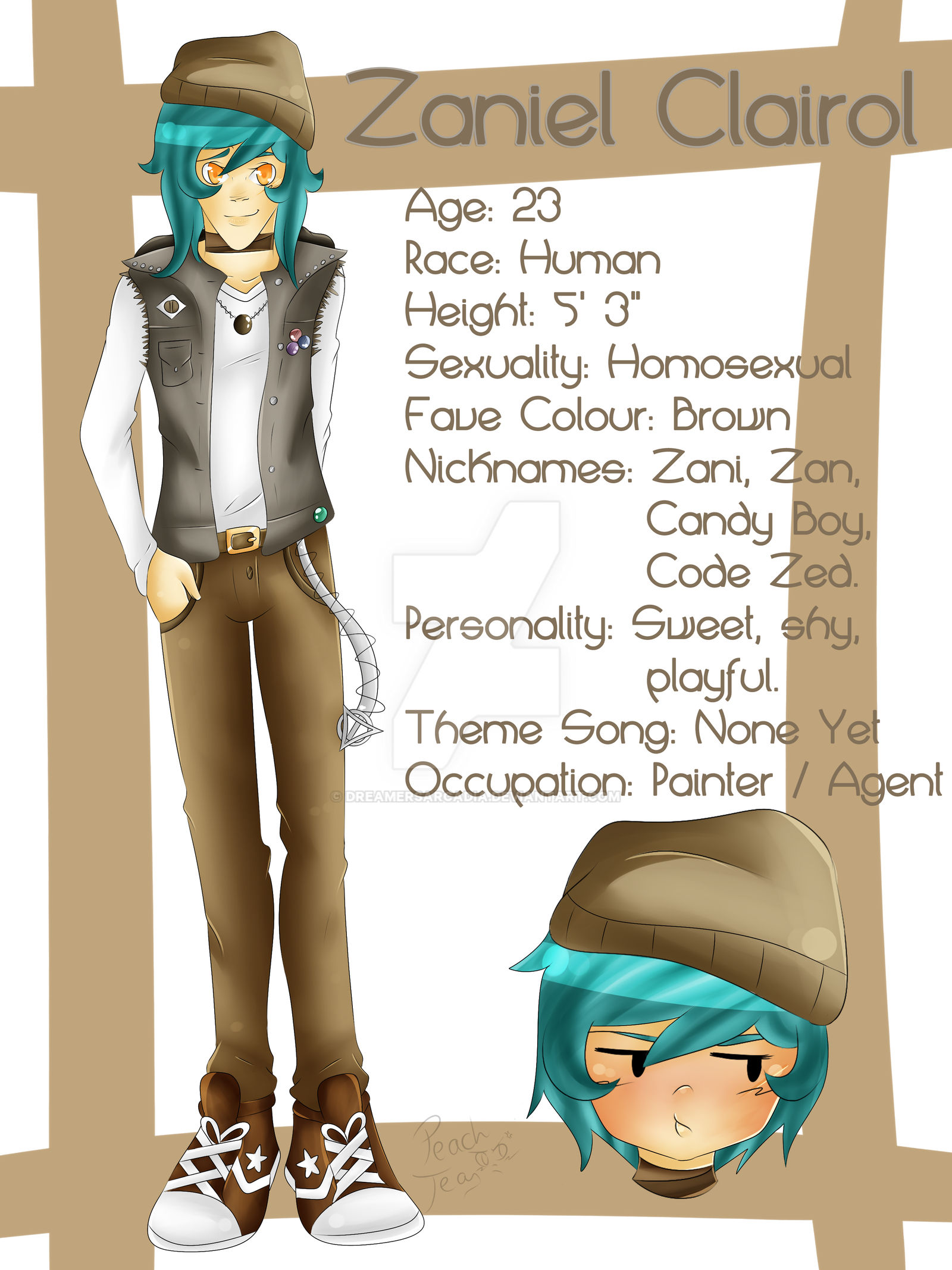 Zaniel Official Reference: Zaniel Clairol by DreamersArcadia on DeviantArt