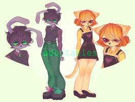 [CLOSED] ADOPTABLES bunny and cat