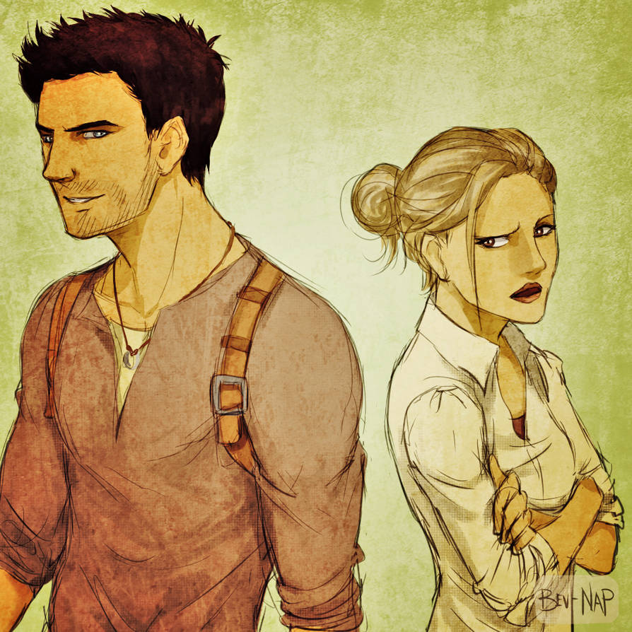 Nap Bev Wht Drake and Elena by Bev-Nap on DeviantArt