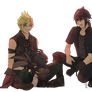 Chocobros and a Chocobo (Commission)