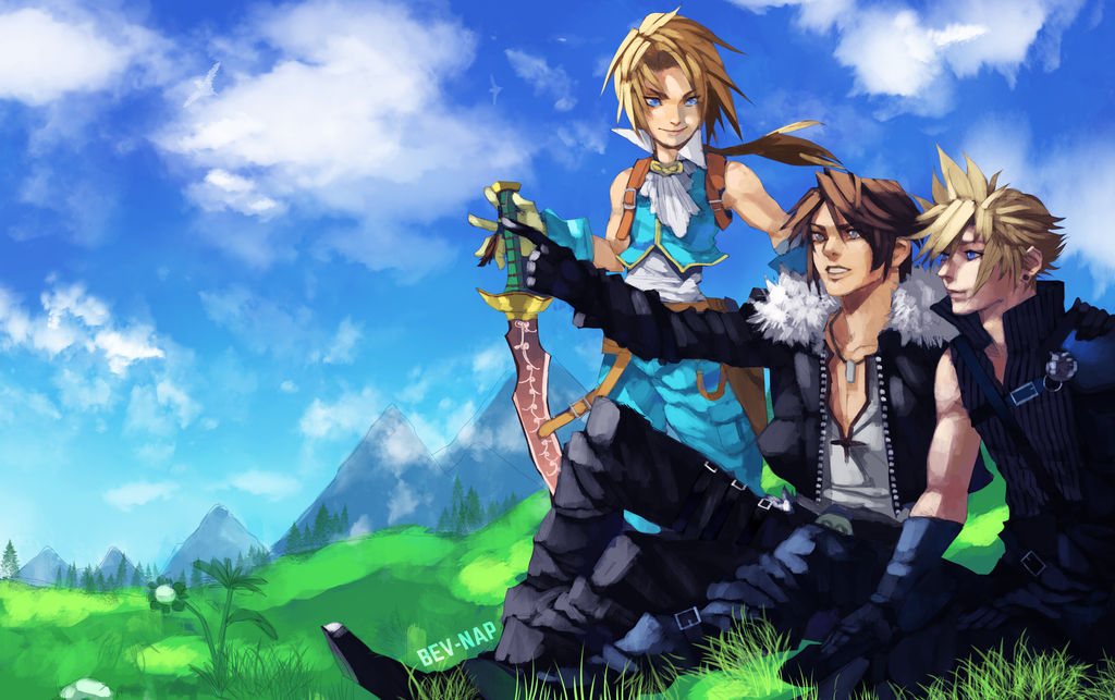Zidane, Squall and Cloud (Commission)