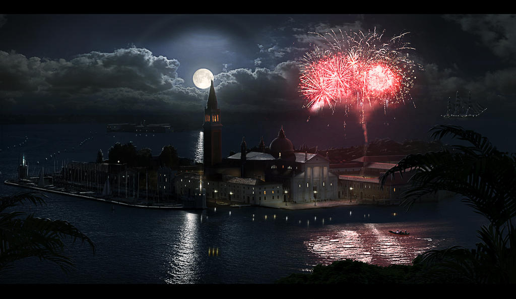 matte painting venecia night!