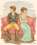 Pride and Prejudice: Darcy and Elizabeth by mseregon