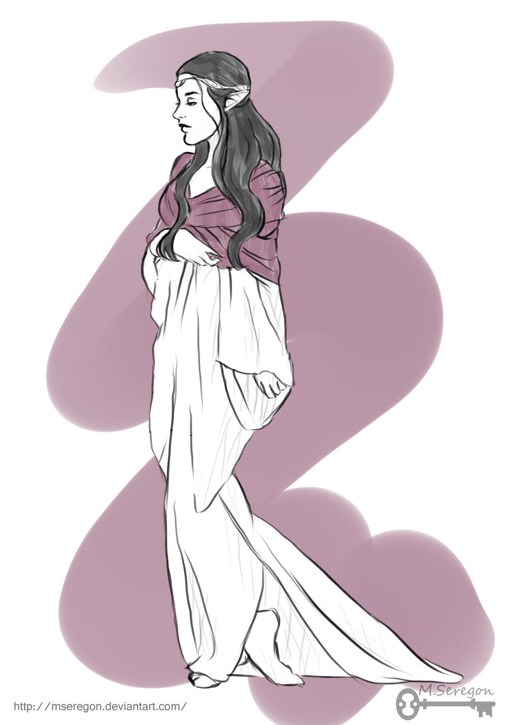 The Silmarillion: Luthien Sketch