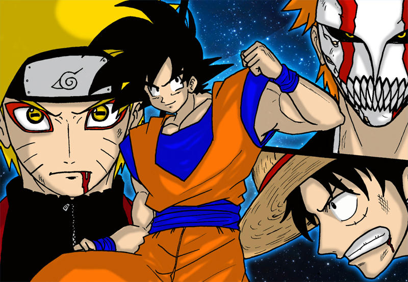 The Face Off – Naruto, Luffy, Goku and Ichigo