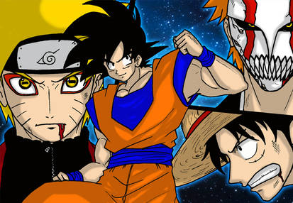 Goku VS Naruto Ichigo Luffy