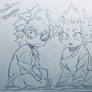 Young Tetsutetsu and Kirishima