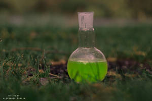 green substance in flask by KyKisan green substance in flask by KyKisan
