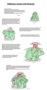 Realistic Pokedex. Entries 001, 002, 003