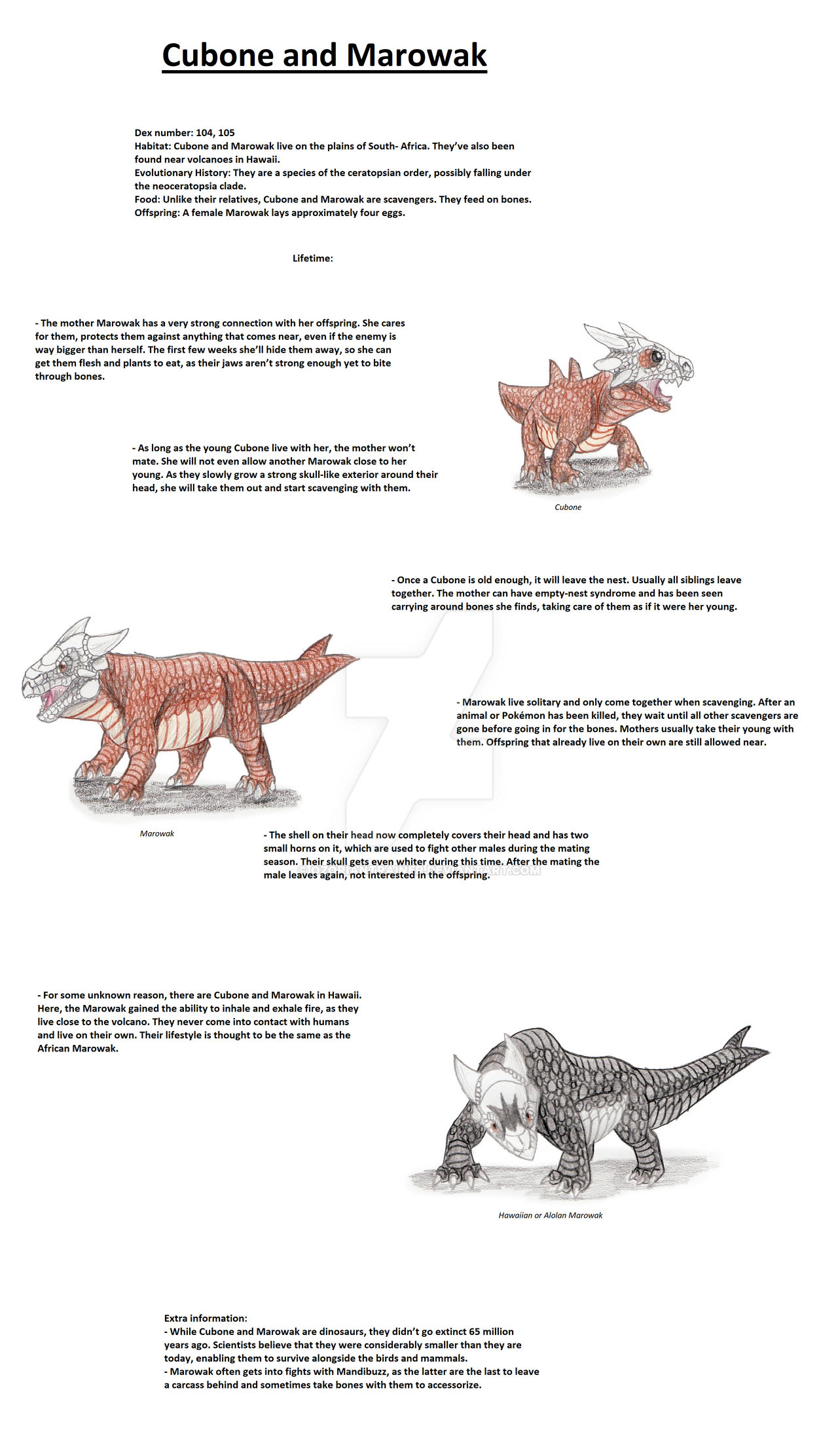 Realistic Pokedex. Entries 104, 105 by OzorianTrainer on DeviantArt Realistic Pokedex. Entries 104, 105 by OzorianTrainer on DeviantArt