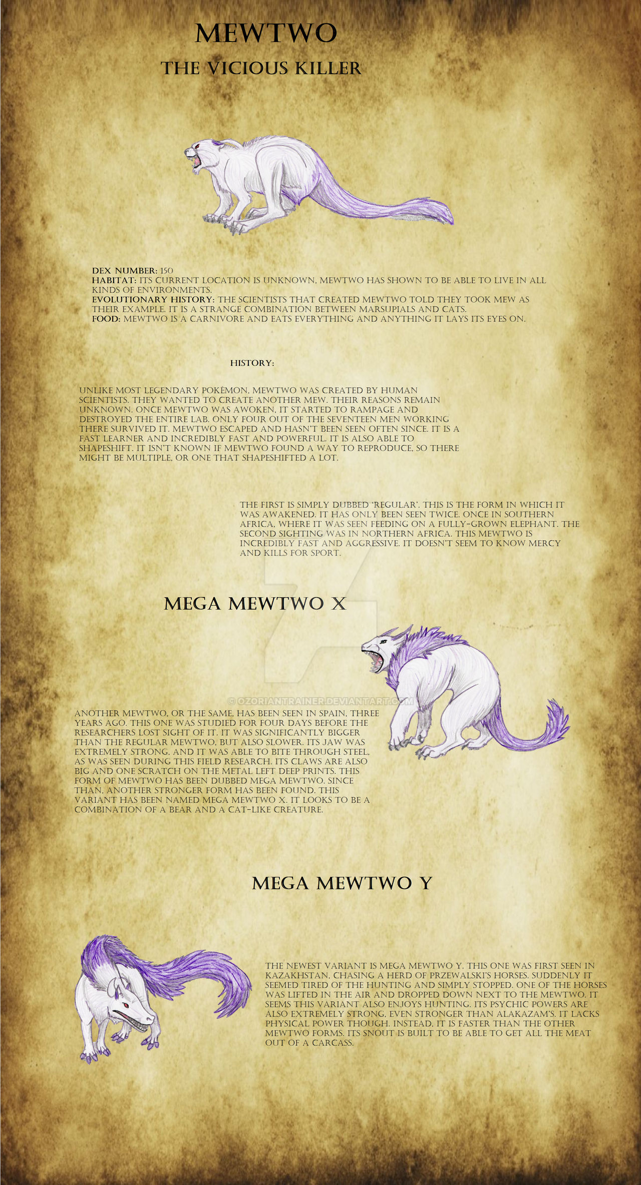Pokedex Entry Example Realistic Pokedex. Special Entry 4 (Entry 150) by OzorianTrainer on ...