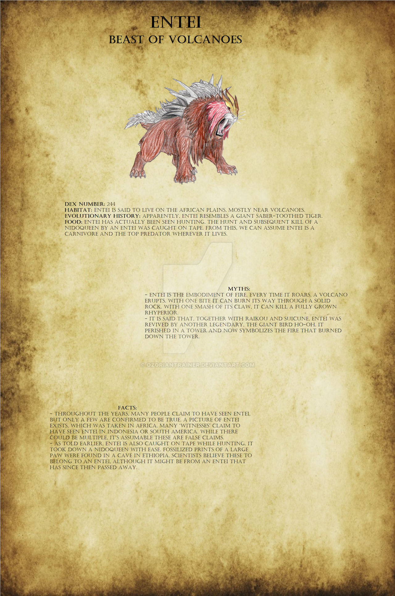 Pokedex Entry Example Realistic Pokedex. Special Entry 7 (Entry 244) by OzorianTrainer on ...
