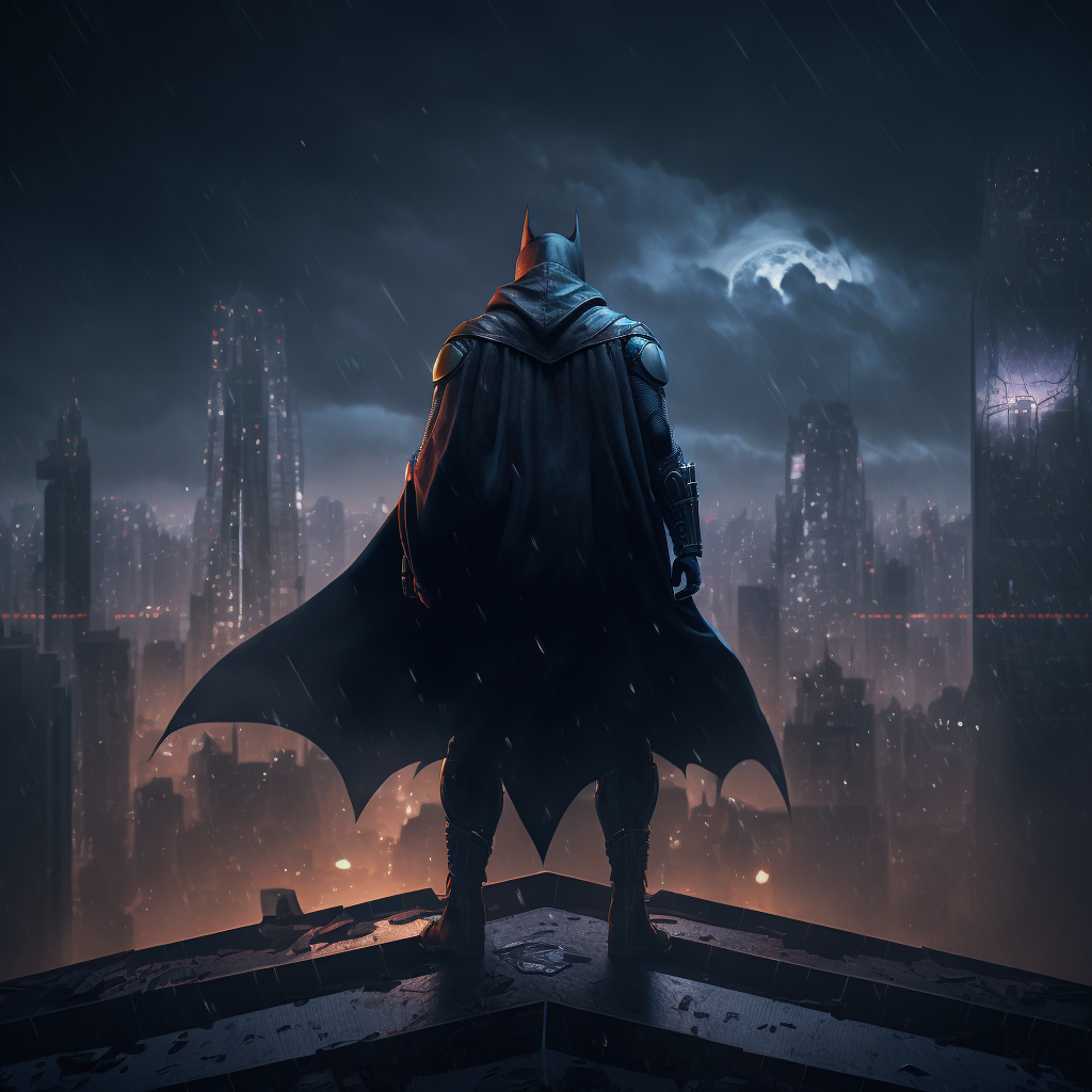 Batman As A Vampire Standing On A Roof by Ljbcustom on DeviantArt