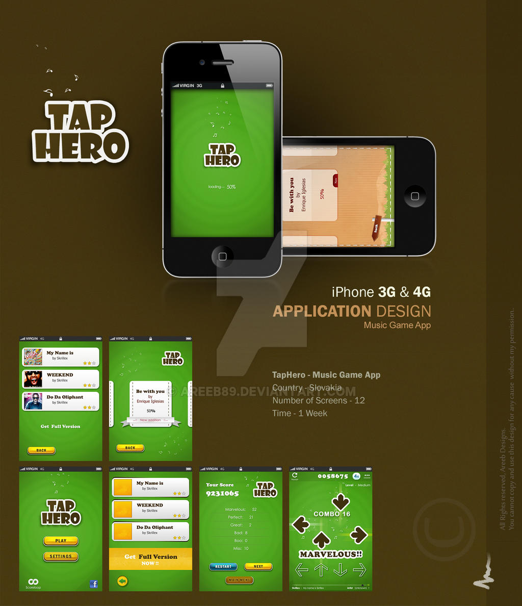 iPhone Game Application - TapHero