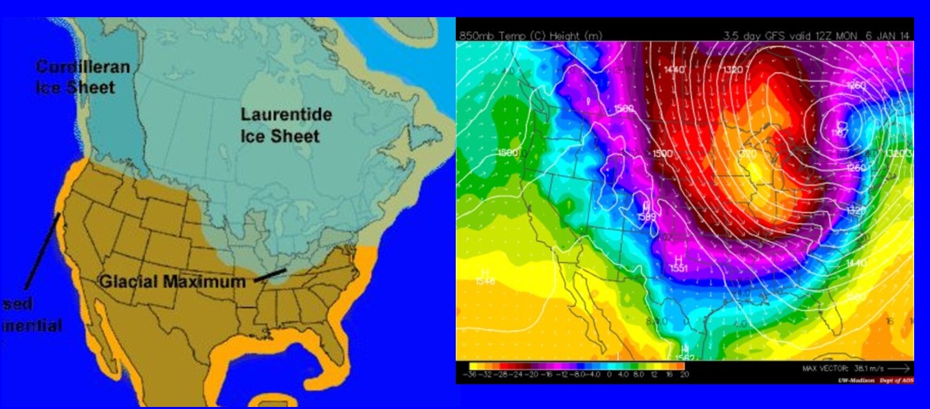 2014 Polar Vortex Compared to Last Glaciation