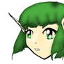 Green Elf Anime Girl