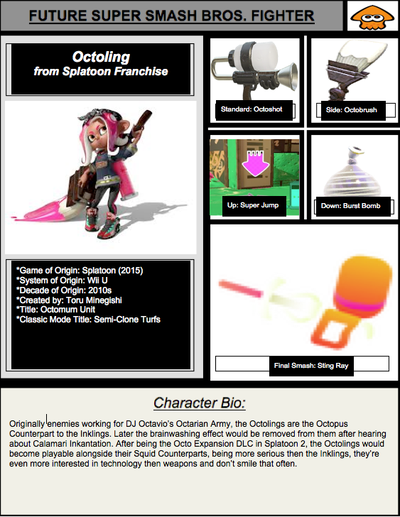 Octoling Smash Bros. Moveset Predictions by CuriousUserX90 on DeviantArt
