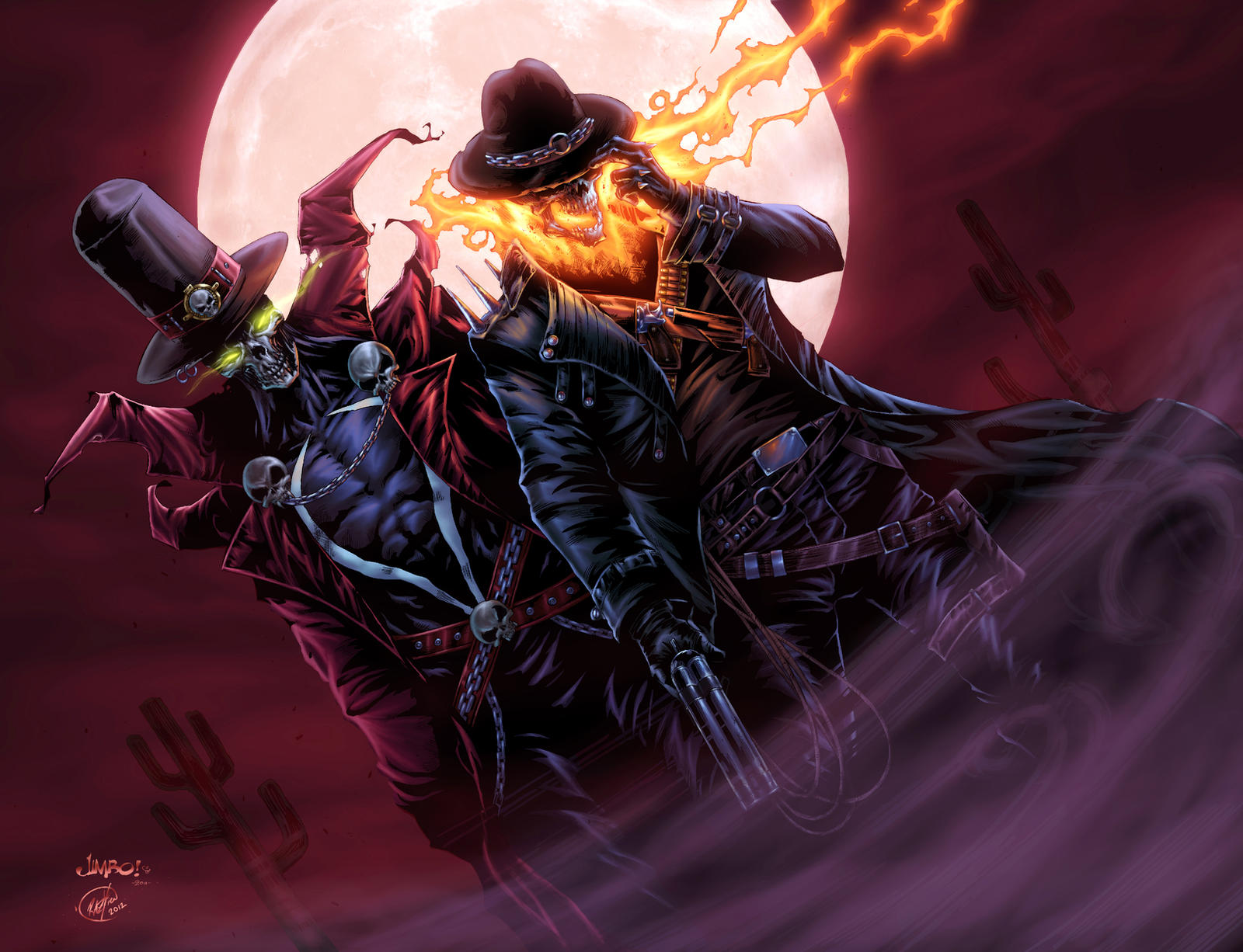 Gunmen Rider Gunslinger Spawn/ Western Ghost Rider/ BA color by vic55b on DeviantArt