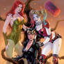 Catwoman Harley Quinn And Poison Ivy By Leomatos20
