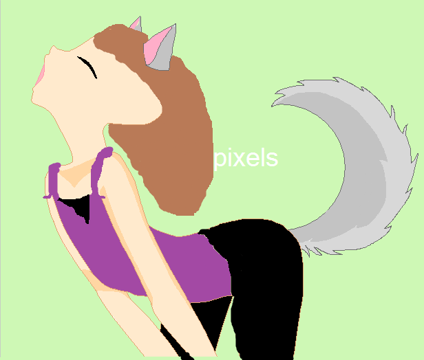 Me as a half-wolf girl howling