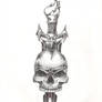 Sword in skull tat