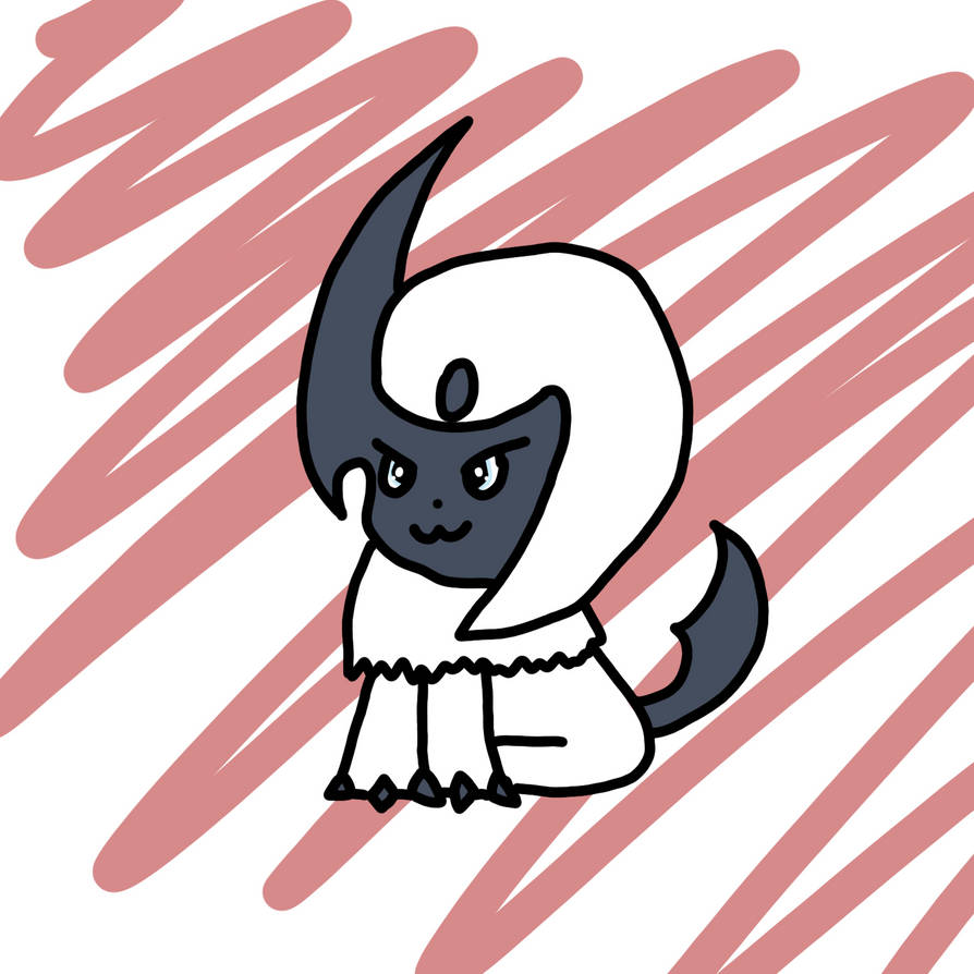 Lets call it a minimalistic impression of an Absol by ScortoDrawsStuff ...
