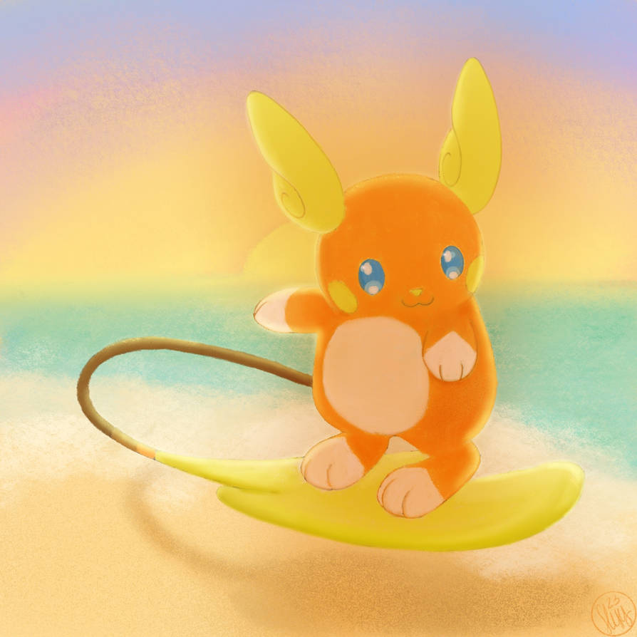 Aloha Ryeahchu Alolan Raichu Cruising Thru by Slyytlytoasted on DeviantArt