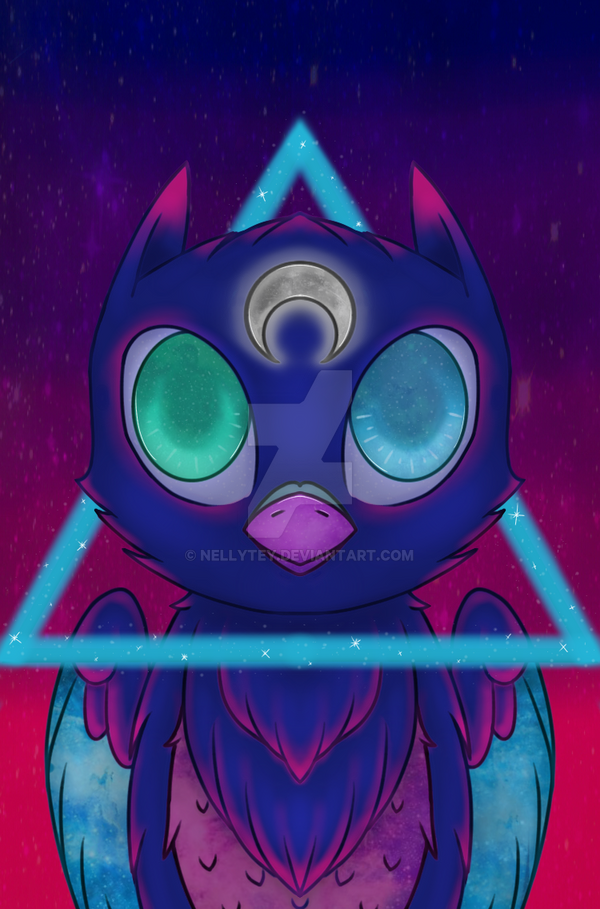Galactic Meowl Galaxy owl by NellyTey on DeviantArt