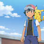 Ash and Pikachu in Pokemon Horizons: The Series