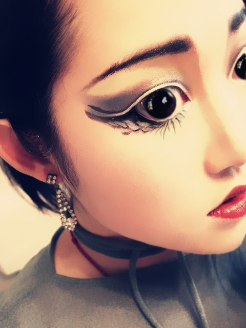 Asian stage make up.