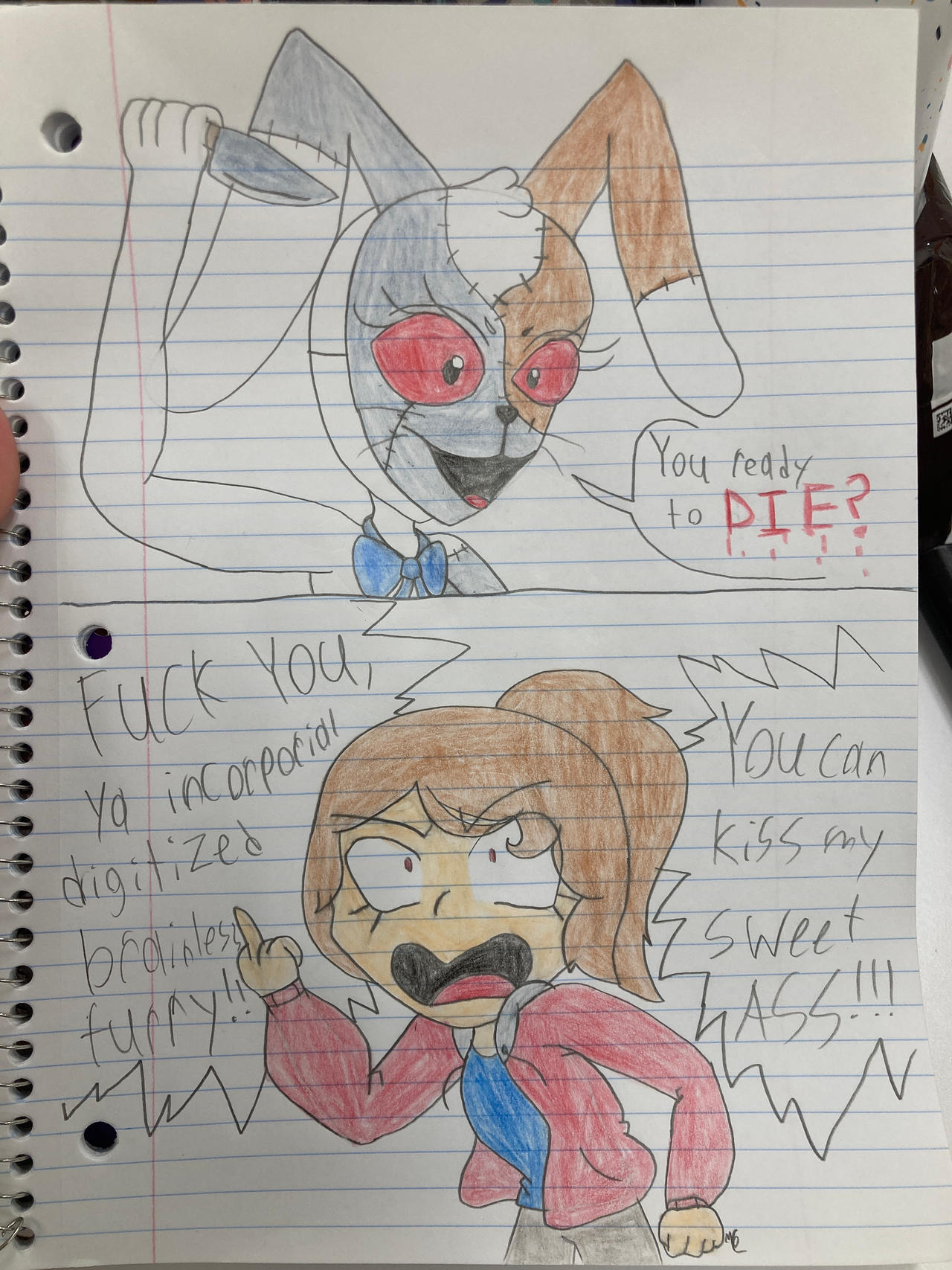 Murder Rabbit vs Sassy Child by melodeycooper on DeviantArt