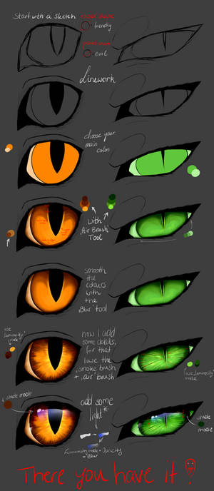 Tutorial - Cat eyes (PAINT TOOL SAI)