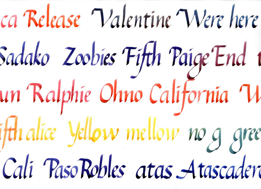 Shift Caligraph Week 5 Calligraphy by FifthAlice on DeviantArt