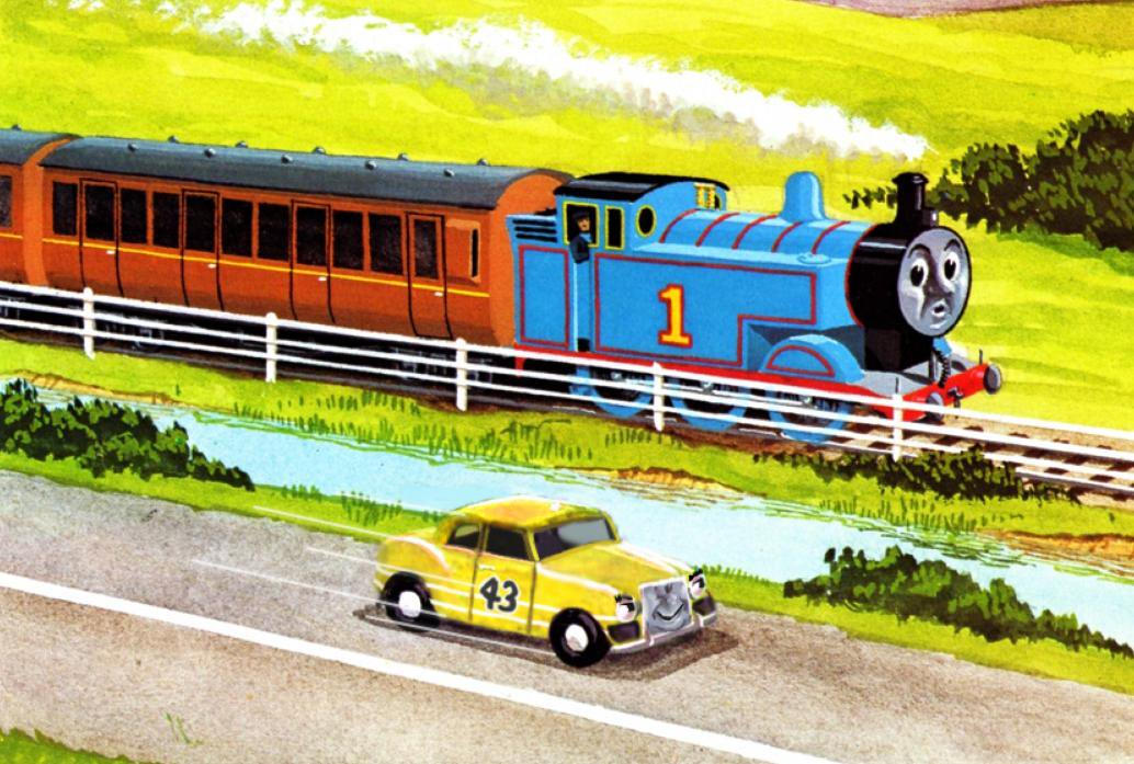 Thomas and the Race Car by halfbakedhex8 on DeviantArt