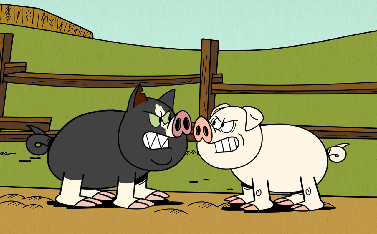 Two Pigs Arguing Always in Disagreement by Alejindio on DeviantArt
