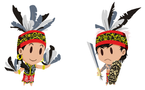 Dayak Boy and Girl