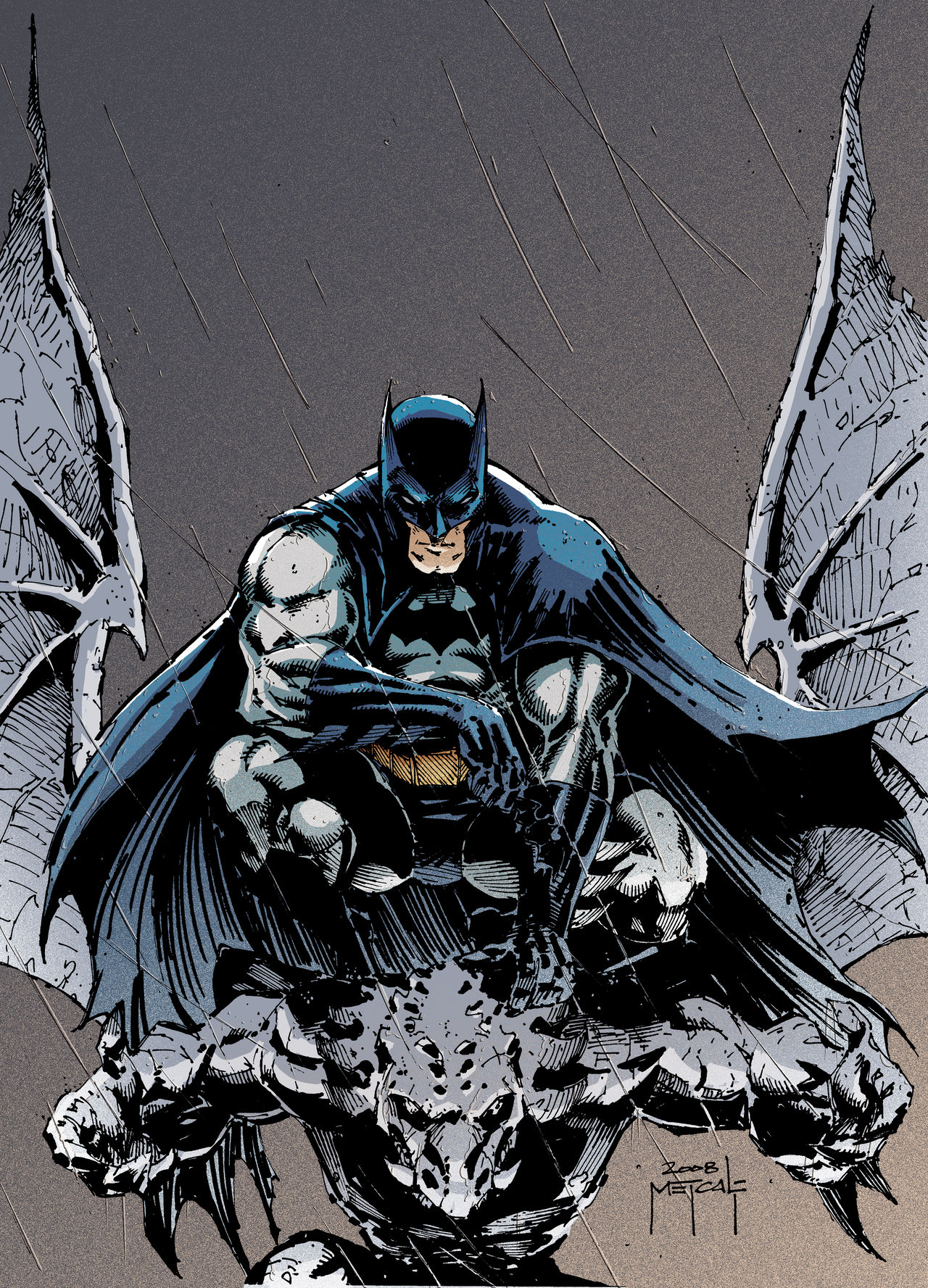 Batman On Gargoyle Con Sketch By Jman by lunegreiros on DeviantArt
