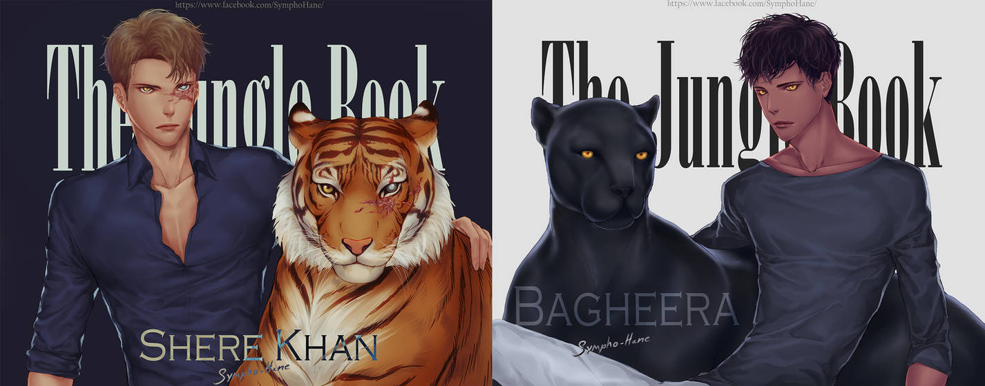 Shere Khan and Bagheera by Sympho-Hane on DeviantArt.